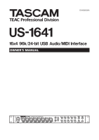 Tascam US-1641 - Owners Manual 